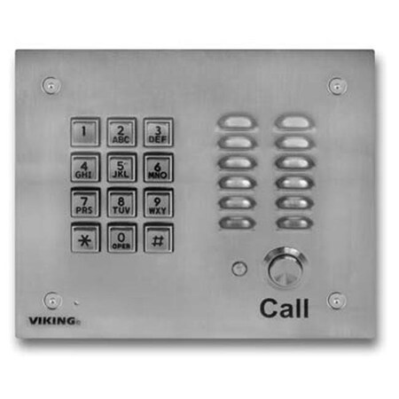 Viking Viking K-1700-3EWP SS Handsfree Phone with Key Pad VK-K-1700-3EWP